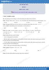 Đề thi học kì 2 Toán 7 - Đề số 5 - Cánh diều